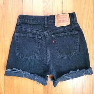 Levi's  Vtg  black 521 high rise  cut  off  jean  shorts